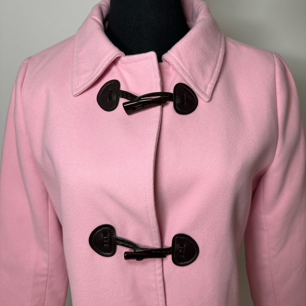 Women's Pink Toggle Coat - Picture 3 of 8